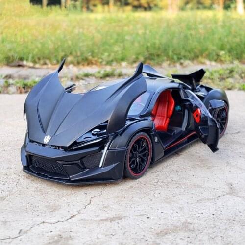 Lagre Size 1:24 W Motors Lykan FENYR SUPERSPORT Sports Alloy Car Model Diecasts Metal Vehicle Toy Car Model Collection Kids Gift