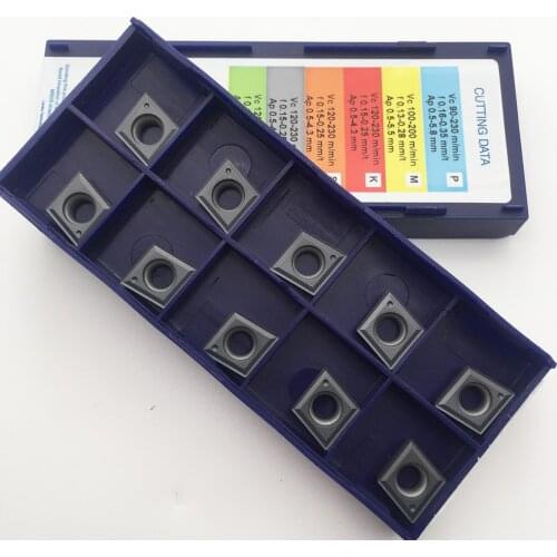 10pcs CCMT 09T304 NN LT10 CNC blade carbide insert milling inserts