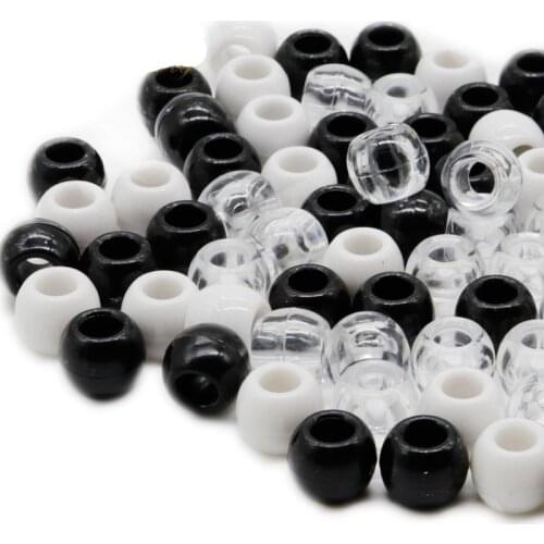 100pcs Spacer Beads for Frican Wig Twist braid Jewelry Decoration Hair Extension Ring Resin Beads Braid Dreadlocks 5mm Hole