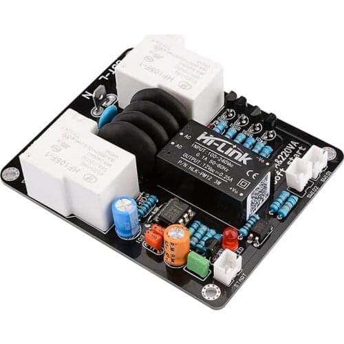 2000W High Power Soft Start Board 30A Dual Temperature Control Switch Delayed Start Board for Amplifier Amp DIY