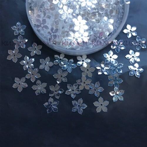 2800pcs/50g 10mm Plum Blossom Flower Cup Loose Sequin Paillette Sewing,Wedding Craft,Women DIY Garment Accessory SFF10
