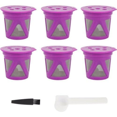6Pcs Coffee Capsule K Cup Compatible With 2.0 Multiple Cycles Of K Cup Coffee Capsule Cup Filter Capsule Shell