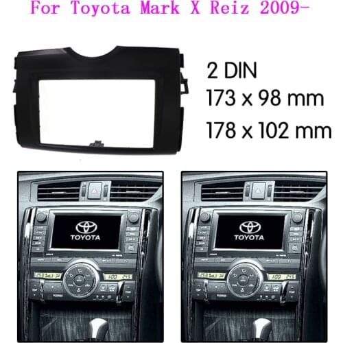 2 Din Car Radio Fascia Installation Frame For TOYOTA Mark X 2009 Reiz 2010 Kit Stereo Player Trim Mount Dashboard