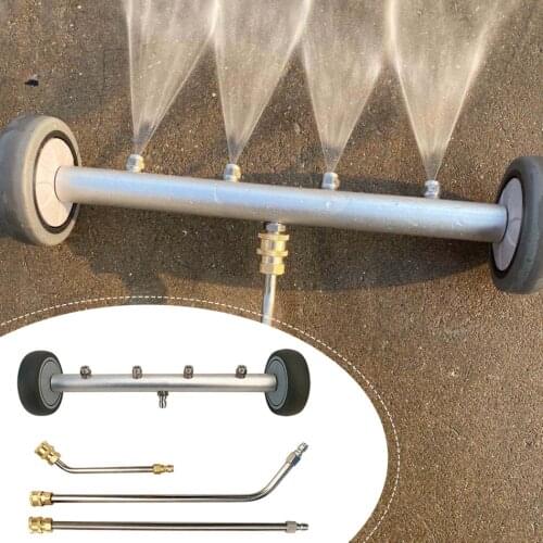Pressure Washer Undercarriage Cleaner-16 Inch Water Broom Power Washer Under Car Cleaning Kit with 3 Extension Wands