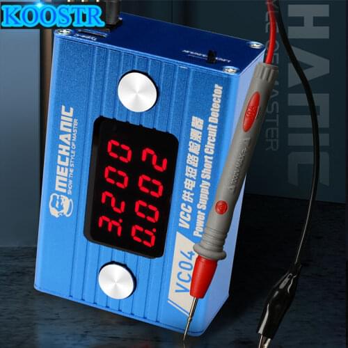 MECHANIC VC04 Short Circuit Detector 1.2V 1.8V 3.0V 3.8V Output Voltage 25A VCC Power Supply Phone Repair Shortkiller