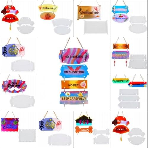 DIY Crystal Epoxy Doorplate Silicone Mold Door Pendant Mold Rectangle Rhombus Crystal Epoxy Sign Silicone Mold Home Decor