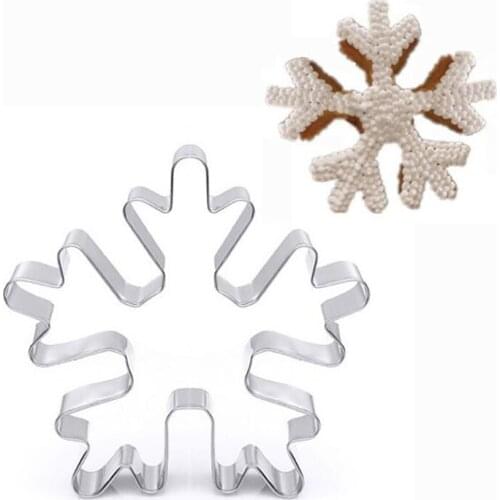 Cookies Mould DIY Snowflake Shaped Baking Biscuit Molds Cake Decoration Tools Kitchen Stainless Steel Cookies Cutter Moulds