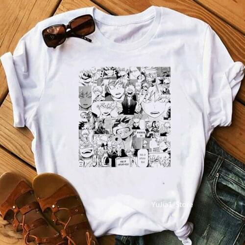 Vintage My Hero Academia T Shirt Women Boku No Hero Academia Anime Kawaii Himiko Toga T-Shirt Female Aesthetic Clothes Tshirt