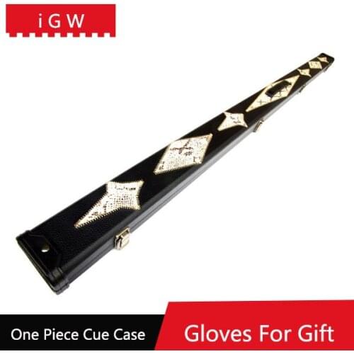 IGW New PU One Piece Cue Case Double Groove Billiards Accessories Can Hold Two Snooker Cues Straight Rod Box China
