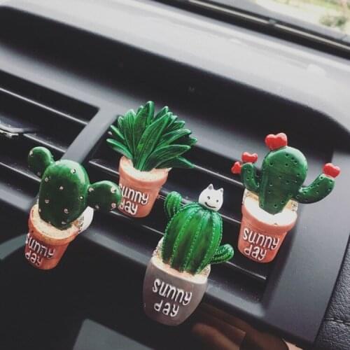 Creative 3D Simulation Plant Auto Air Conditioner Outlet Decoration Perfume Clip Freshener Car Tuyere Fragrance Styling Ornament