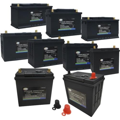 LiFePO4 Car Battery 12V Lithium Iron Phosphate Deep Cycle Built-in BMS Protection Board For Overland/Van/Sports/Racing/RV