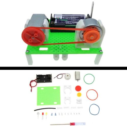 DIY Mini Generator Electric Transmission Wheel Motor Generator Energy For Kids Physical Experiment Learning Gift