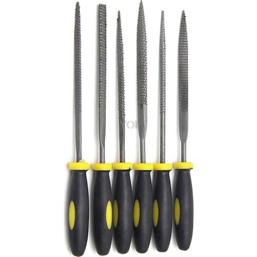 6Pcs/Set 140mm Mini Metal Filing Rasp Needle File Wood Tools Hand Woodworking
