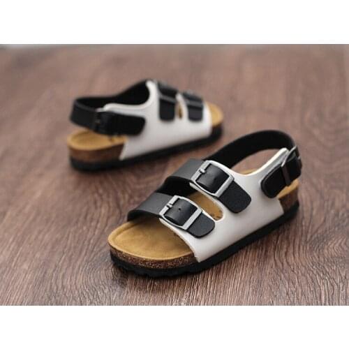 2019 New Summer Shoes Girls Boys Beach Sandals Baby Cork Shoes Girls Kids Sandals New Fashion Casual Childrens Sandals