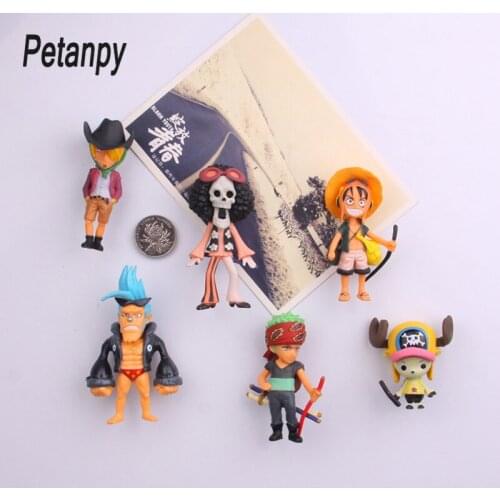 One Piece series fridge magnet stickers 6 pieces / set 3D fridge magnet stickers Message post Whiteboard sticker