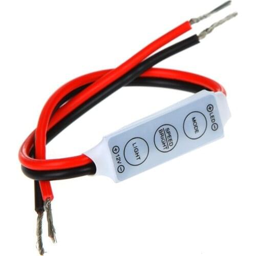 Wholesale 100 PCS DC12V 144W Mini Single Color LED Controller Brightness Dimmer for led 3528 5050 strip light