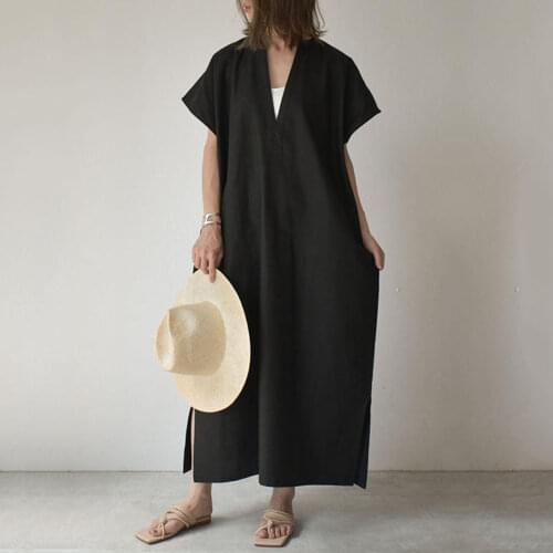 OSHOPLIVE Black Summer Dresses