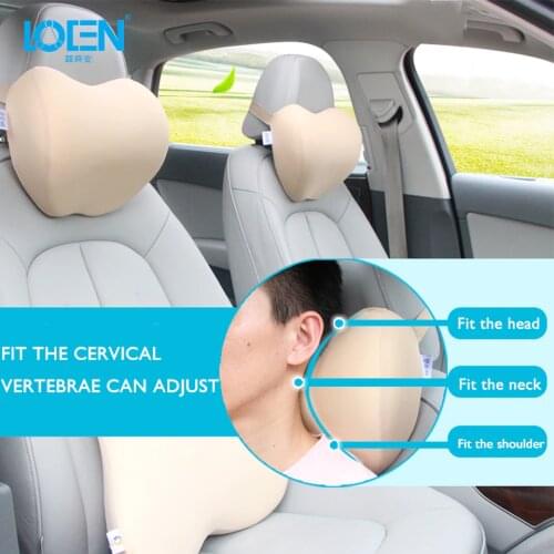 1PCS Car Headrest Neck Pillow for auto seat chair Memory Foam cotton mesh cushion Fabric Cover soft Head rest travel support