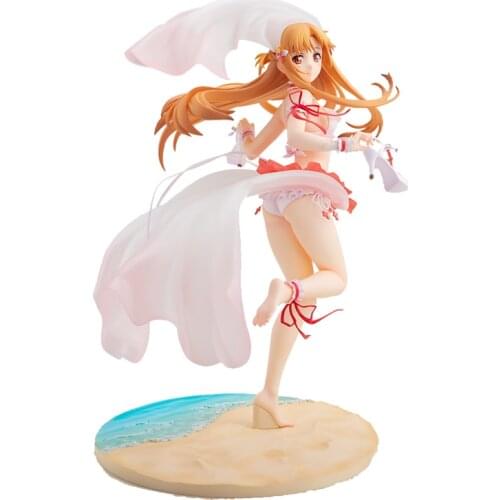Pre-sale Sword Art Online Asuna Midsummer Glittering Flower Wedding Figure Colletible Model Toys anime toys gifts