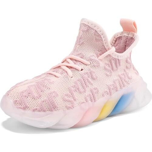 Sport Girls Sneakers Children Casual Shoes For Boys Sneakers Kids Shoes Lace-up Fashion Running Trainers School Footwear 2021