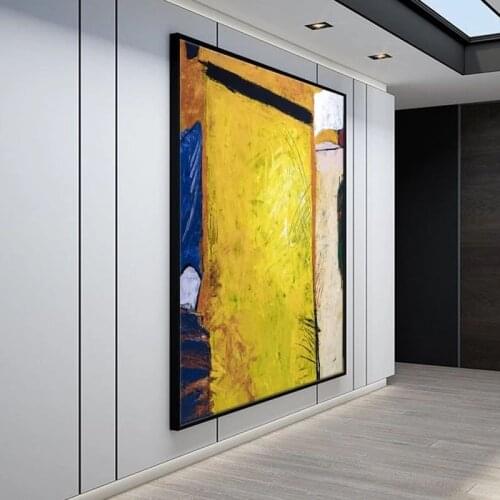 100% Hand Painted Oil Painting Modern Yellow Abstract Canvas Art Paintings For Living Room Bedroom And Wall Home Decor No Frame