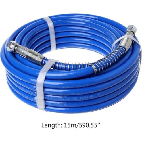 15m New Airless Paint Spray Hose Tube Pipe 5000PSI Sprayer Fiber For Sprayer Gun