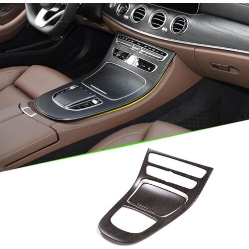 2pcs Oak Wood Grain Style ABS Plastic Console Gear Panel Frame Cover Trim for Mercedes Benz E Class W213 2019 Model Accessories