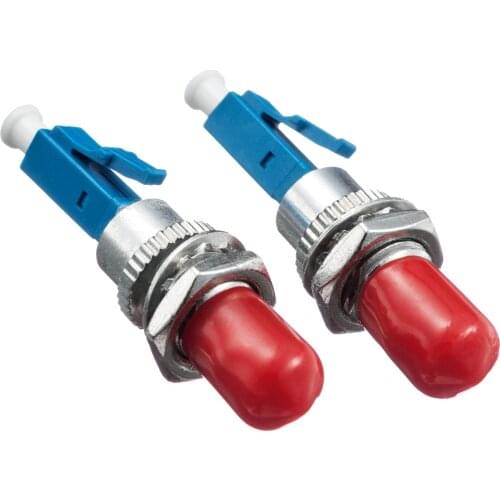 Free Shipping 2pcs/lot ST/UPC Female to LC/UPC Male circular Fiber Optic Adapter