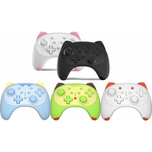 Bluetooth Pro Gamepad For Nintendo Switch / Switch Lite Console Cartoon Cat Wireless Gamepad Video Game USB Joystick Controller