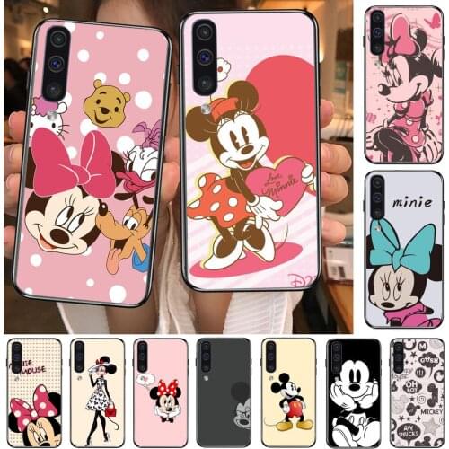 Smile Minnie Mouse Phone cover hull For SamSung Galaxy S8 S9 S10E S20 S21 S5 S30 Plus S20 fe 5G Lite Ultra black soft case