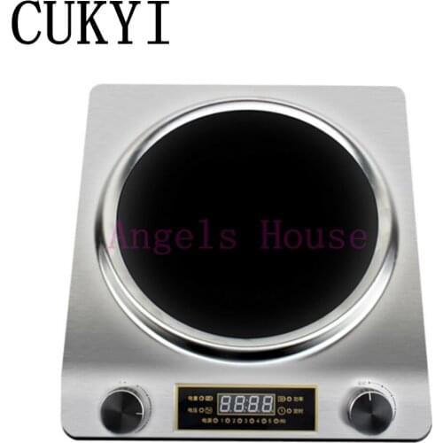 CUKYI Concave electromagnetic oven Induction Cooker fried high power stove household commercial 3000W Hot pot
