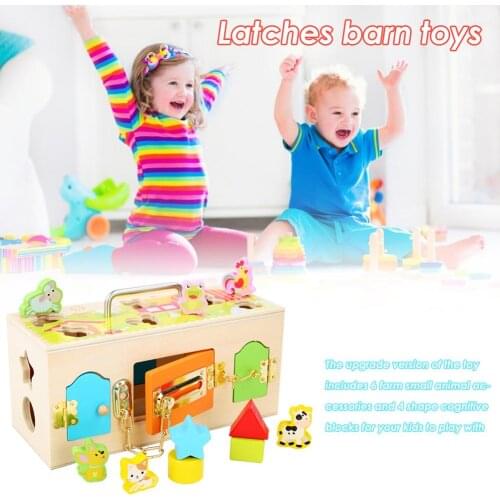 Animal Shape Toys Lock Box Latches Barn Toys Animal Shape Matching Game Toys Kids Toys For Early Education