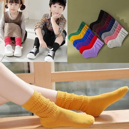 Kid Sock Knee Hight Boy Heaps Socks Baby Knee High Socks Candy Colors Girls Sneaker Boot Sock Knee High Sokken kinderen