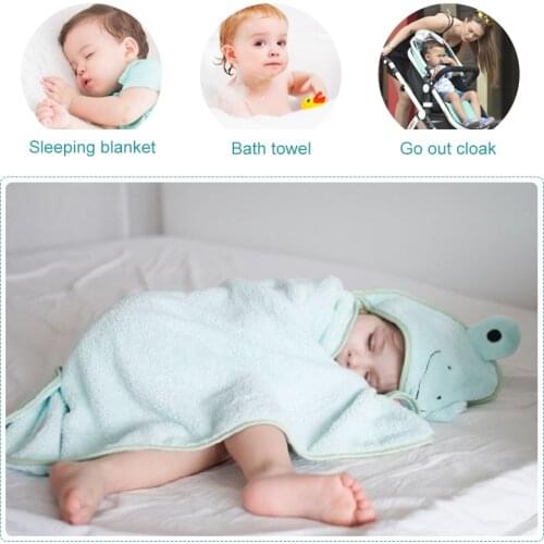 Baby Bath Towel Super Absorbent Poncho Newborn Cute Cartoon Embroidered Hooded Towel Beach Spa Quick-drying Kids Bathrobe Towel