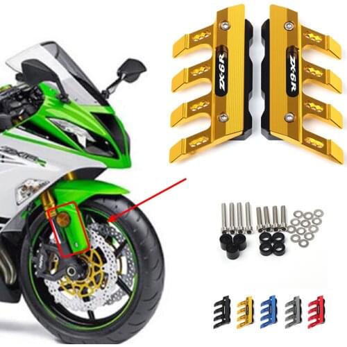 For KAWASAKI Ninja ZX-6R ZX6R ZX 6R Motorcycle Mudguard Front Fork Protector Guard Block Front Fender Slider Accessories