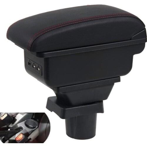 For Mitsubishi Attrage Armrest box central Store content box with USB interface