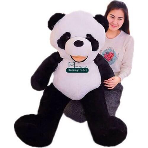 Dorimytrader 130cm Big Plush Soft Animal Panda Plush Toy 51'' Large Stuffed Cartoon Pandas Play Kids Doll Baby Pillow DY60615