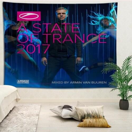 Armin Van Buuren Tapestries For Living Room Bedroom Hanging Wall Tapestry Retro Home Decor Yoga Beach Mat Custom logo