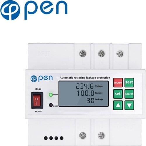Intelligent automatic reclosing leakage protector 2P circuit breaker lightning protection leakage protection switch 220V