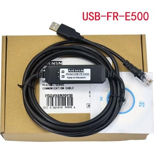 Suitable for Mitsubishi FR-E540/F500/S500 series inverter debugging cable download line USB-FR-E500