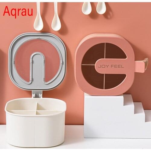 Spice Pots Four Compartment Condiment Multi-grid Spice Jar Round Storage Box Seasoning Bottle Kitchen Accessories Spice Tool