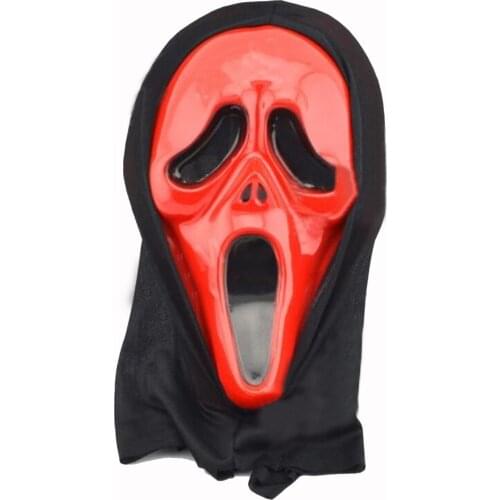 2pcs Awesome Carnival Halloween Masquerade Party Devil Ghost Scream Mask Red