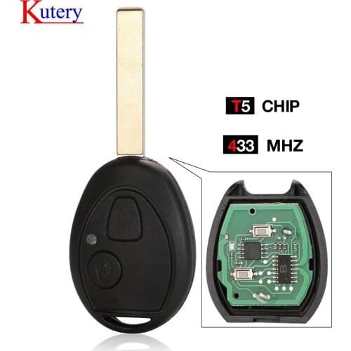 Kutery 2 Buttons Remote Car Key Shell for MG BMW Mini Cooper R53 R50 S for Land Rover 75 MG ZT 2002-2005