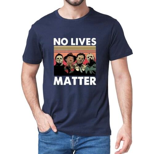 Summer No Lives Matter Myers Halloween Horror Movie Funny Vintage Mens short sleeves T-Shirt Cotton women sweatshirt top tee
