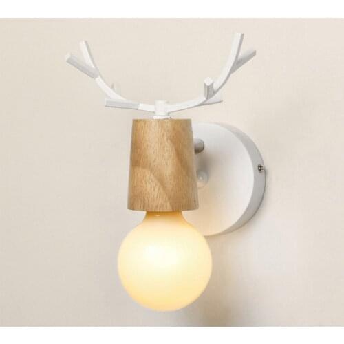 LEDGLE Antlers Wall Lamp Vintage Wall Sconce Simple Rotatable Wall Lamp Fixture With E27 Lamp Base LED Light Indoor lamps