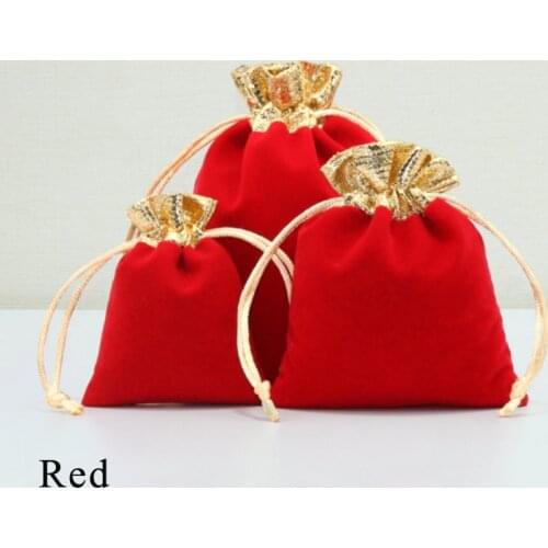 Surprise Price Flannel Small Jewelry Packaging Drawstring Pocket Mobile Power Earphone Storage Bag Flannel Jewelry Storage Bag