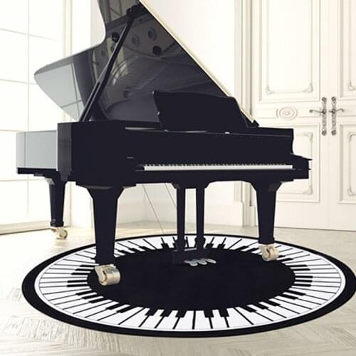 Originality Piano Key Round Carpets For Living Room Home Area Rugs Kids Room Computer Chair Floor Mat For Bedroom Cartoon Carpet