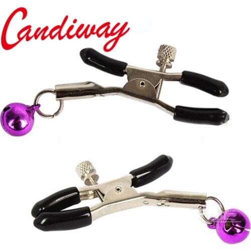 Pair Breast clips Sex for couple nipple clitoris clit Clip Womens Metal Nipple Clamps Sex Products For lover Adult serotic toys