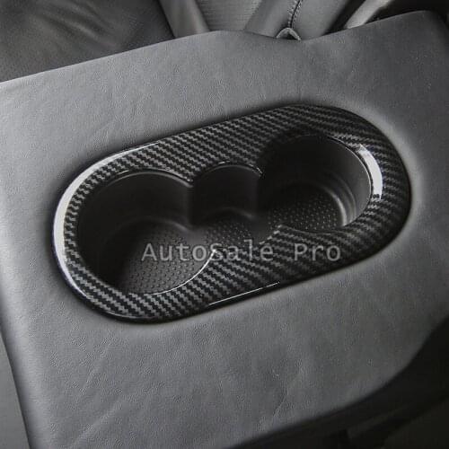 Only Fit For European Car Model) Interior Rear Water Cup Holder Cover Trim ABS 1pcs For Porsche Cayenne 2018 2019