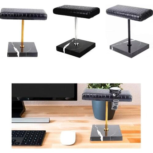 Watch Stand, Bracelet Holder, Bangle Display Rack, Jewelry Stand, Sturdy and Stable Marble, PU Leather Watch Holder Cushion